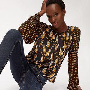 Anthro Bl-ank London Brienz Leopard Cheetah top, sizes S